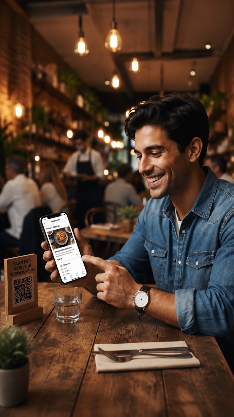 Guests scan and order themselves